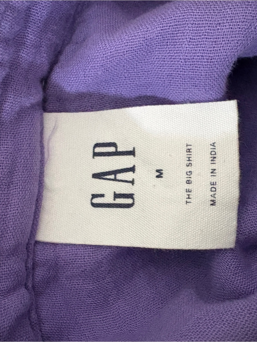 GAP Purple Linen Button-Down Shirt - Picture 3 of 3
